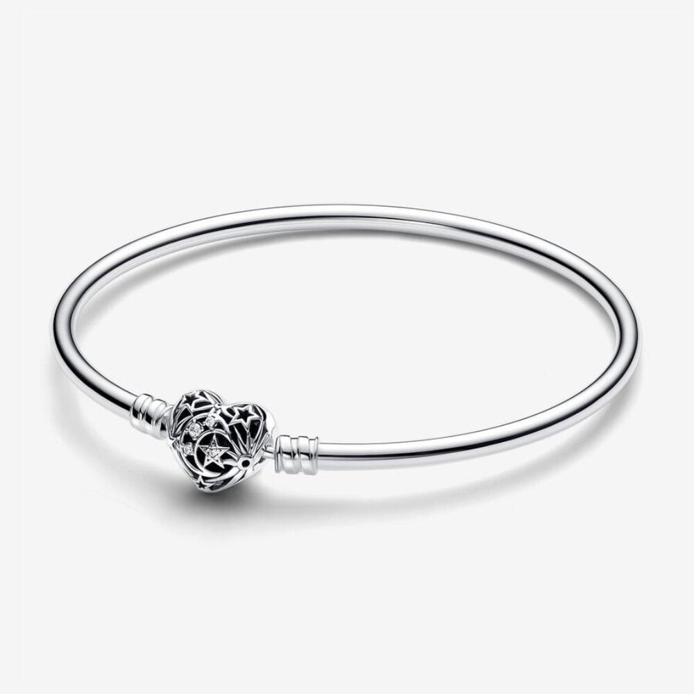 Celestial Heart Clasp Bangle
